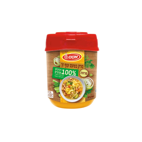 אסם אבקת מרק בטעם עוף זך 400 גרם